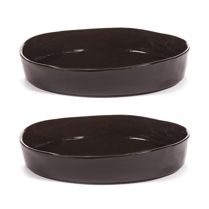 La Mère deep plate M Ø23 cm 2-pack - Dark brown - Serax