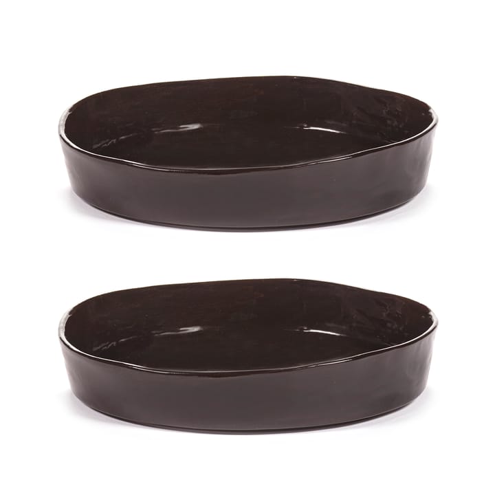 La Mère deep plate S Ø20 cm 2-pack - Dark brown - Serax