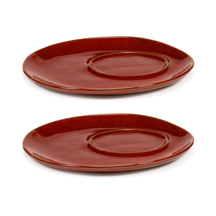 La Mère saucer for coffee cup Ø14.5 cm 2-pack, Venetian red Serax