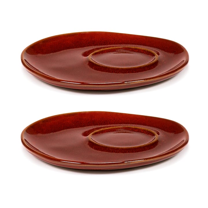 La Mère saucer for espresso cup Ø11 cm 2-pack - Venetian red - Serax