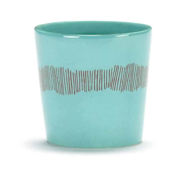 Ottolenghi Feast coffee cup 25 cl 4-pack, Azure stripes-red Serax