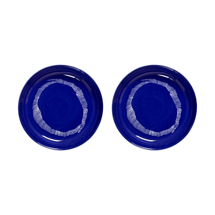 Ottolenghi Feast deep plate Ø22 cm 2-pack - Dark blue stripes-white - Serax