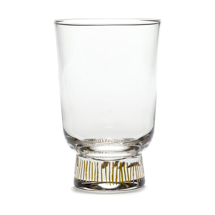 Ottolenghi Feast drinking glass 33 cl 4-pack - Stripes gold - Serax