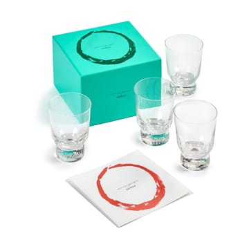 Ottolenghi Feast drinking glass 33 cl 4-pack - Stripes sandblasted - Serax