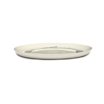 Ottolenghi Feast plate L Ø26 cm 2-pack - White stripes-blue - Serax