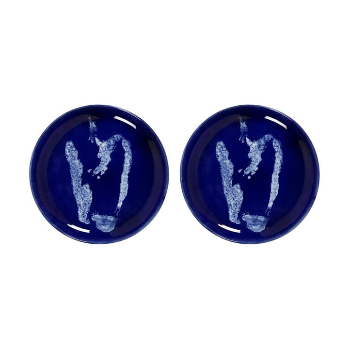 Ottolenghi Feast plate S Ø19 cm 2-pack - Dark blue-pepper white - Serax