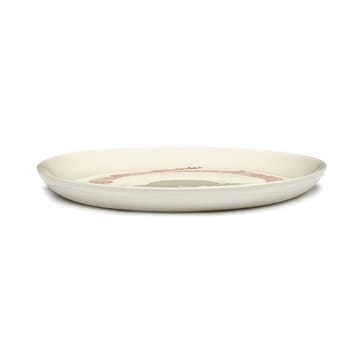 Ottolenghi Feast plate S Ø19 cm 2-pack - White stripes-red - Serax