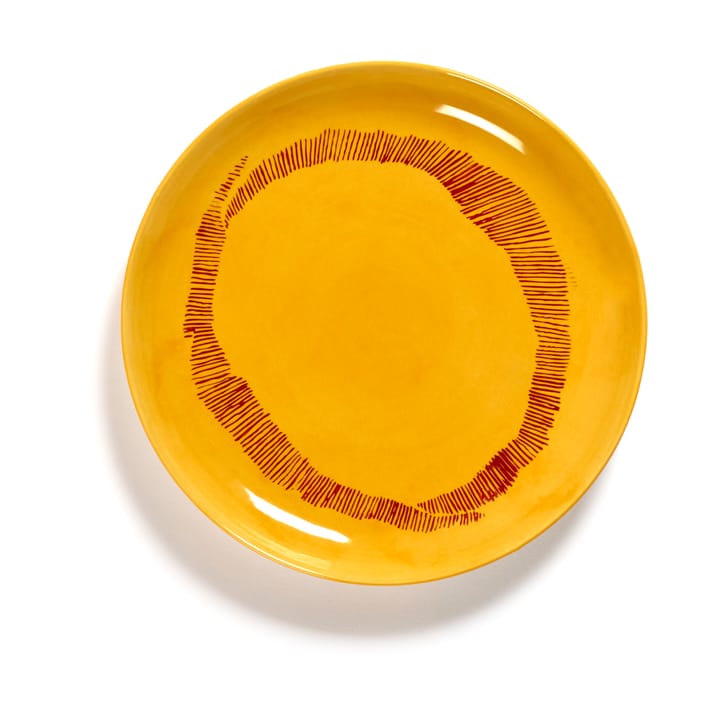 Ottolenghi Feast plate S Ø19 cm 2-pack - Yellow stripes-red - Serax