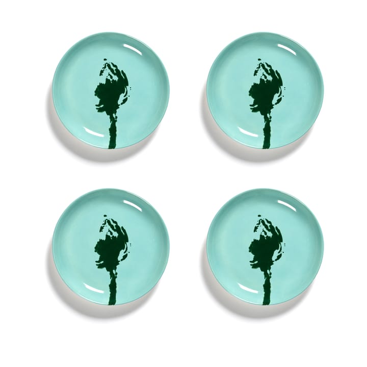 Ottolenghi Feast plate XS Ø16 cm 4-pack, Azure-artichoke green Serax