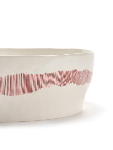 Ottolenghi Feast salad bowl Ø27,5 cm - White stripes-red - Serax