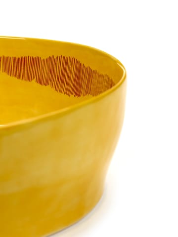 Ottolenghi Feast salad bowl Ø27,5 cm - Yellow stripes-red - Serax