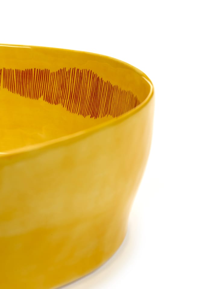 Ottolenghi Feast salad bowl Ø27,5 cm, Yellow stripes-red Serax