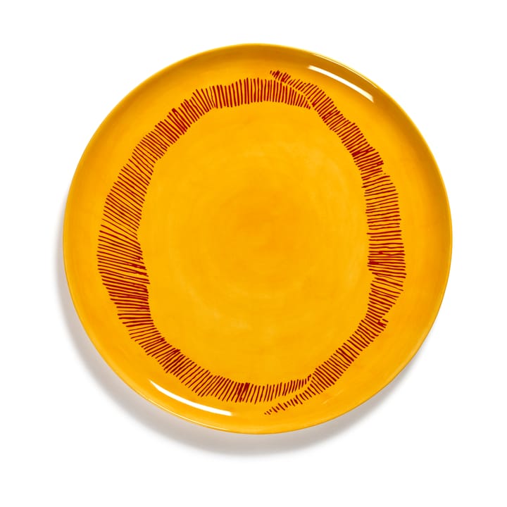 Ottolenghi Feast serving platter Ø35 cm, Yellow stripes-red Serax