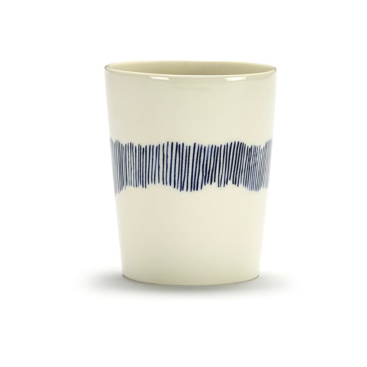 Ottolenghi Feast tea cup 33 cl 4-pack, White stripes-blue Serax