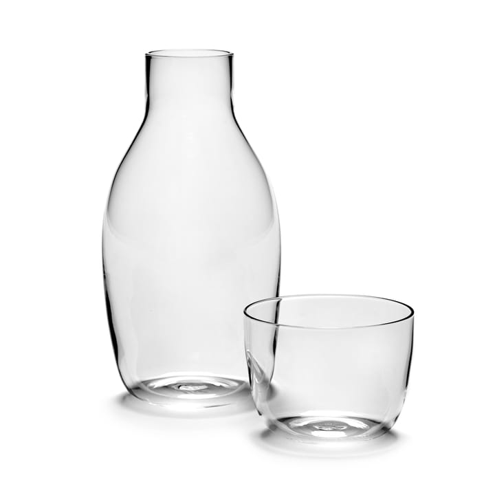 Passe-Partout carafe with drinking glass, clear Serax