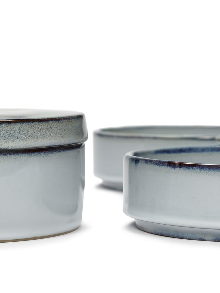 Pure bowls 3 pieces stackable 14 cm, Blue Serax