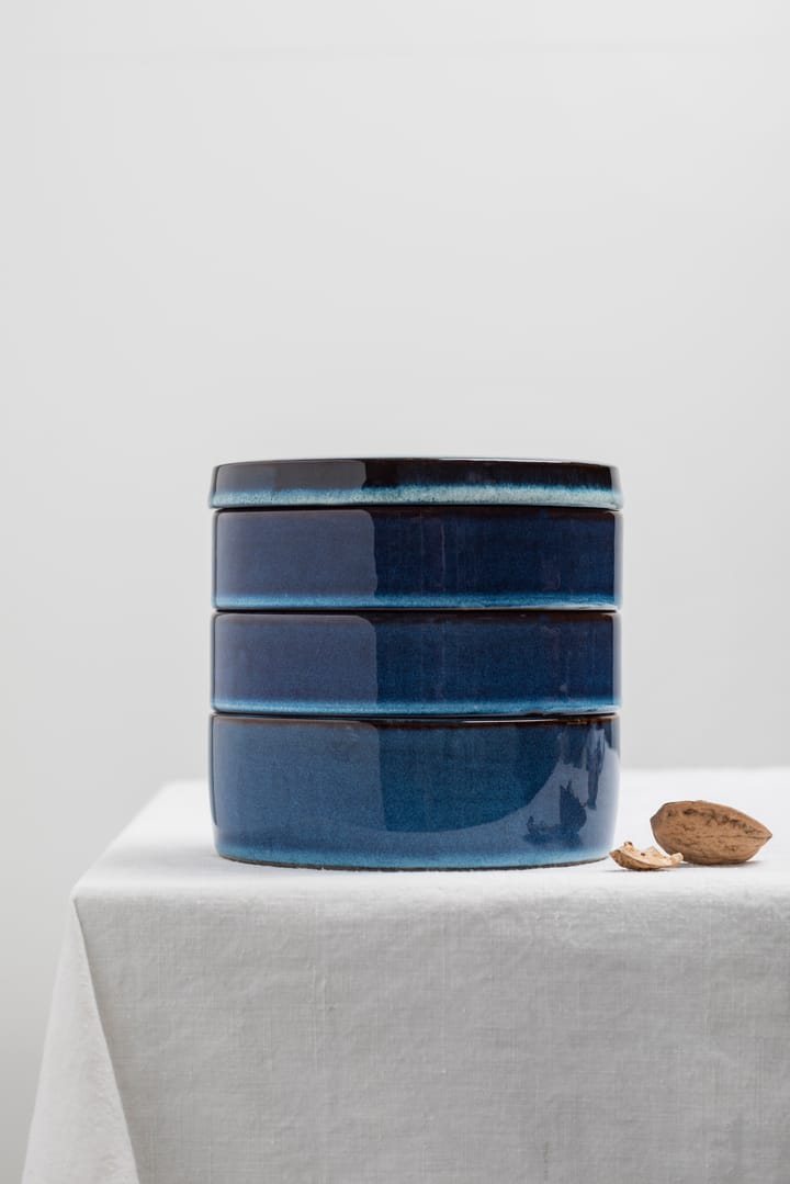 Pure bowls 3 pieces stackable 14 cm, Dark blue Serax