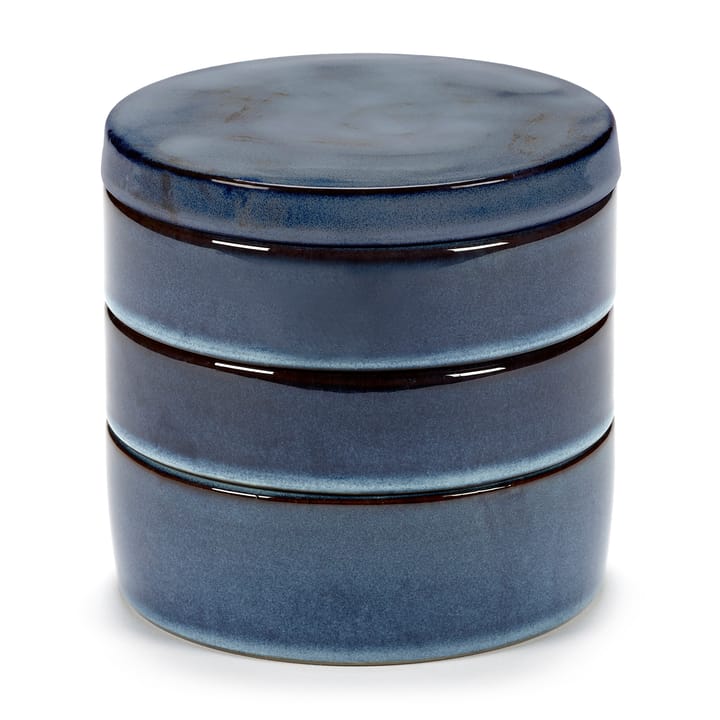 Pure bowls 3 pieces stackable 14 cm, Dark blue Serax