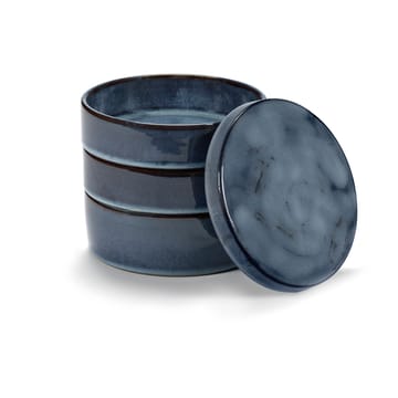 Pure bowls 3 pieces stackable 14 cm - Dark blue - Serax