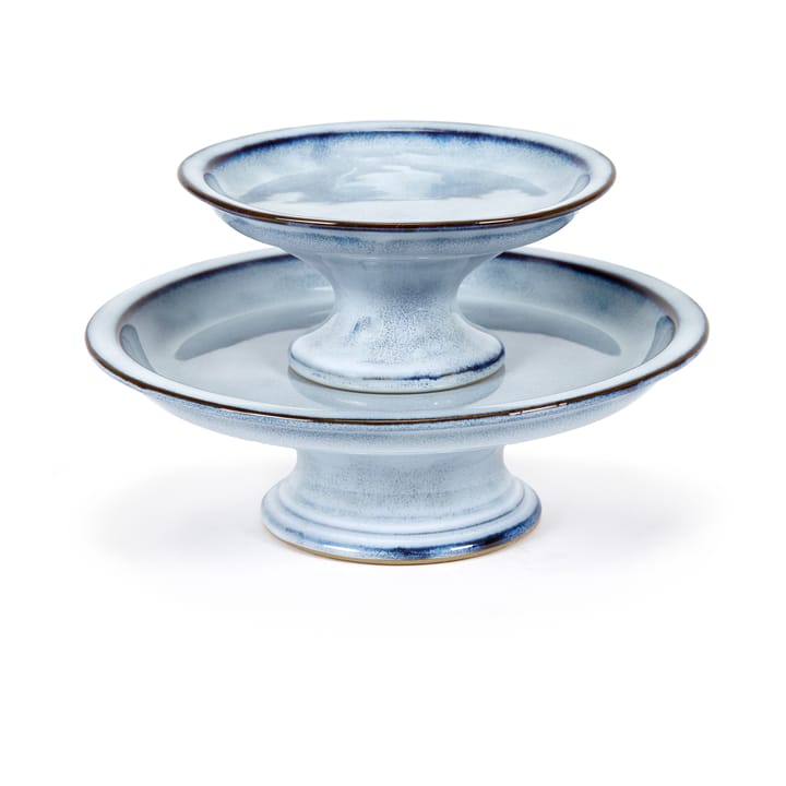 Pure cake plate glazed L 23.5 cm, Blue Serax