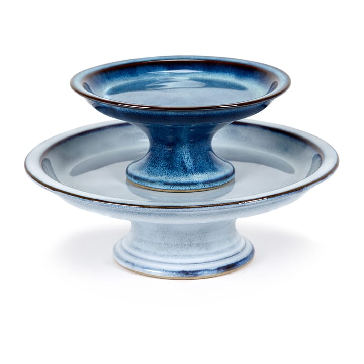 Pure cake plate glazed L 23.5 cm, Blue Serax