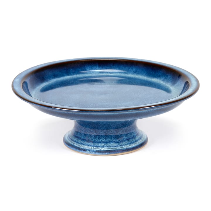 Pure cake plate glazed L 23.5 cm, Dark blue Serax