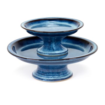 Pure cake plate glazed L 23.5 cm - Dark blue - Serax