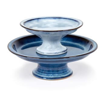 Pure cake plate glazed L 23.5 cm - Dark blue - Serax