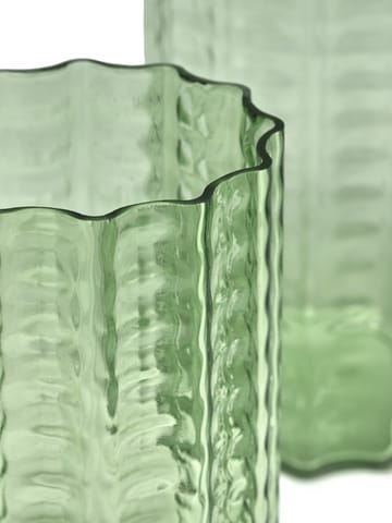 Waves 01 vase 21 cm - Green-clear - Serax