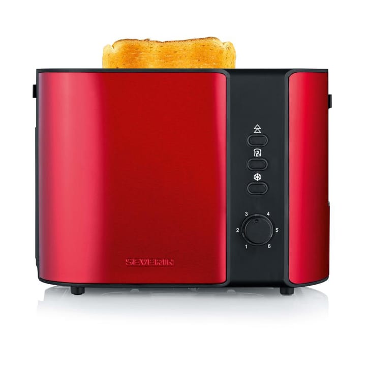 Severin AT 2217 toaster 2 slices - Black-red metallic - Severin