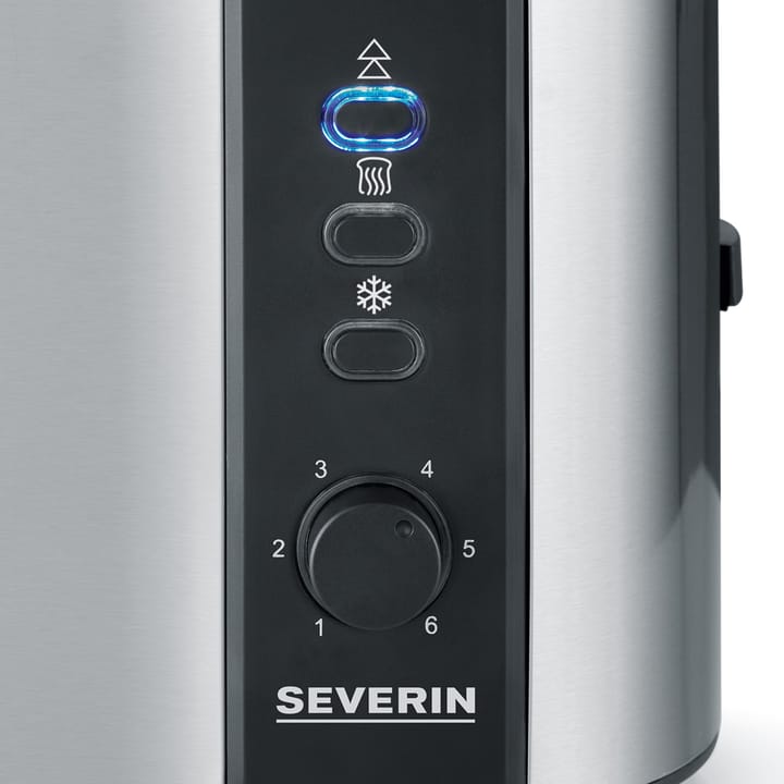 Severin AT 2589 Toaster 2 Slices, Brushed steel-black Severin