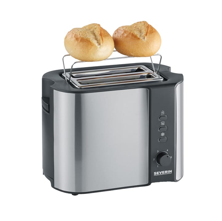 Severin AT 2589 Toaster 2 Slices, Brushed steel-black Severin