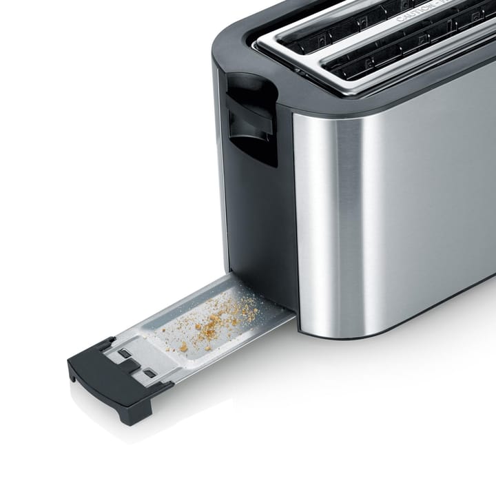 Severin AT 2590 toaster 4 slices, Brushed steel-black Severin