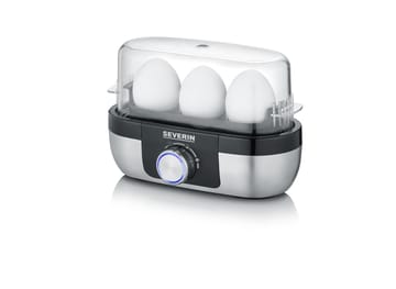 Severin EK 3163 Premium Egg Cooker 1-3 Eggs - Black-silver - Severin