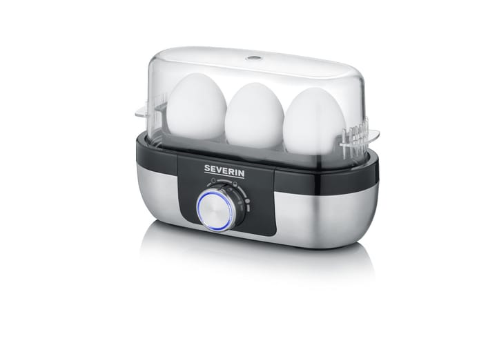 Severin EK 3163 Premium Egg Cooker 1-3 Eggs, Black-silver Severin