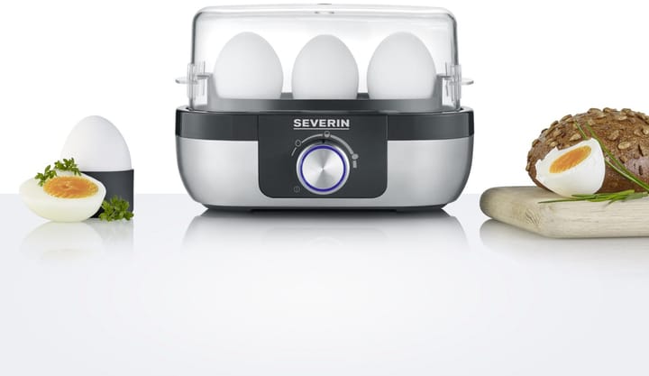 Severin EK 3163 Premium Egg Cooker 1-3 Eggs, Black-silver Severin