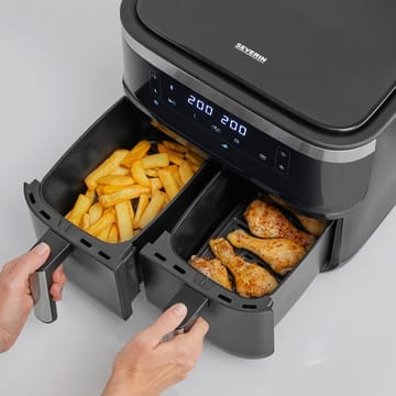 Severin FR 2453 airfryer double 2x4 L - Black - Severin