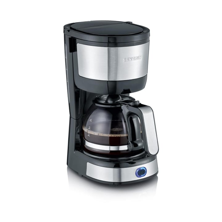 Severin KA 4808 Compact Coffee Maker 4 Cups, Stainless steel-black Severin