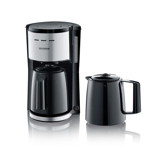 Severin KA 9308 Thermos Coffee Maker with Extra Jug 8 Cups - Black-stainless steel - Severin