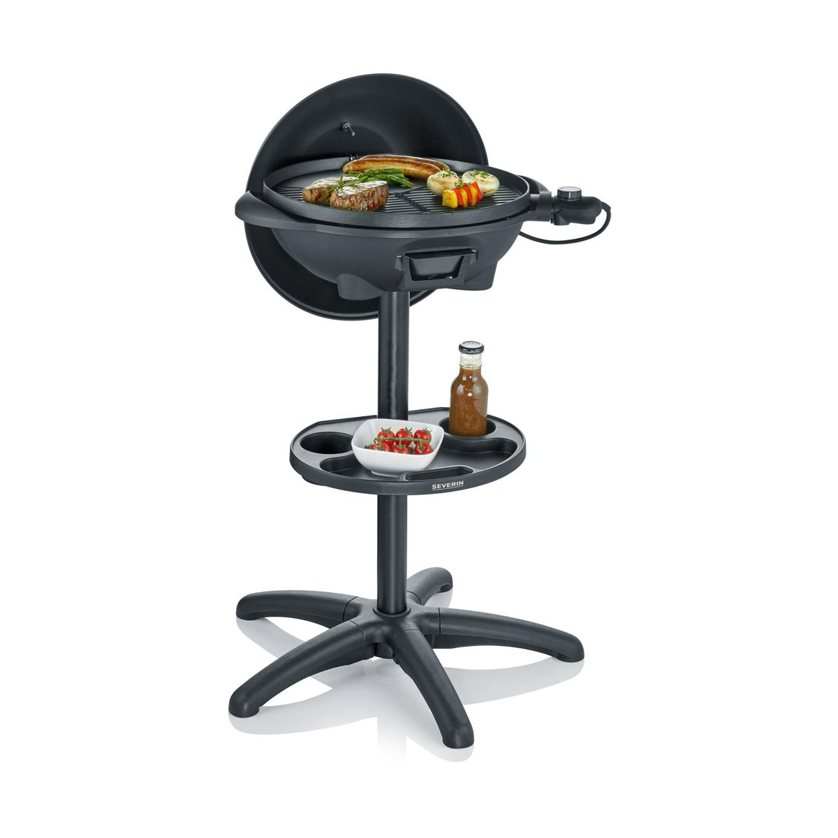 Severin Severin PG 8541 Electric Grill with Stand and Lid Black