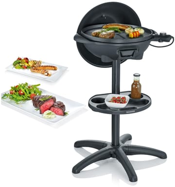 Severin PG 8541 Electric Grill with Stand and Lid - Black - Severin