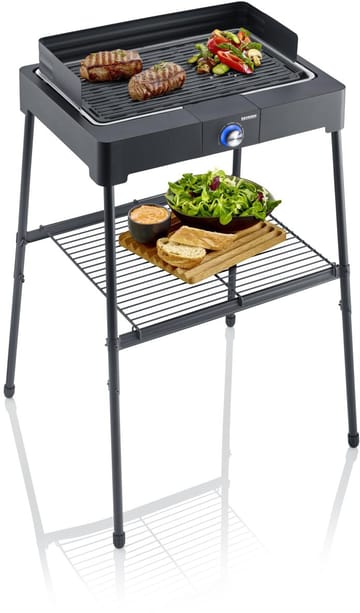 Severin PG 8568 Electric Grill with Stand and Grill Plate - Black - Severin