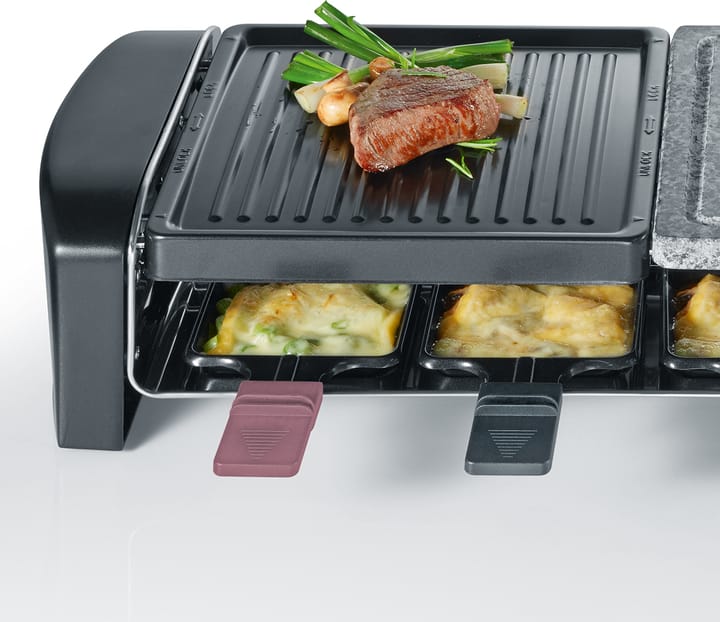 Severin RG 9645 Raclette Combo Basic 8 Pans, Black Severin