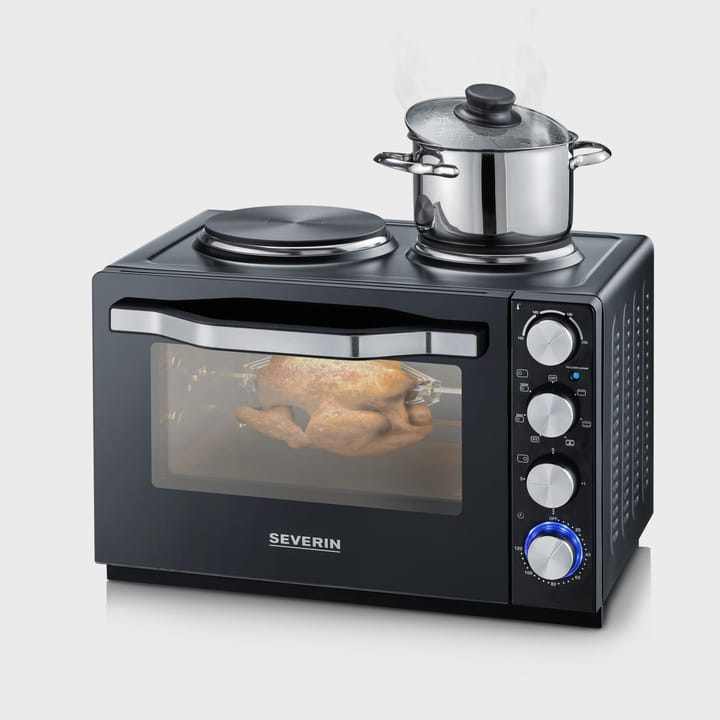 Severin TO 2074 countertop stove with oven 30 L, Black Severin