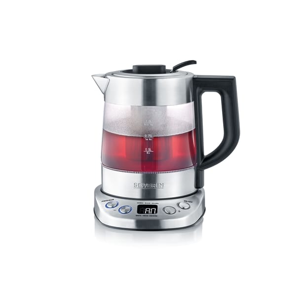 Severin WK 3473 Deluxe Mini Tea Kettle 1 L, Stainless steel Severin