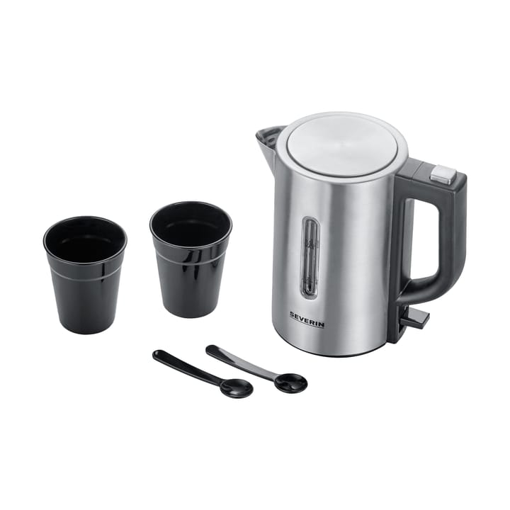 Severin WK 3647 travel kettle set 0.5 L, Brushed steel Severin