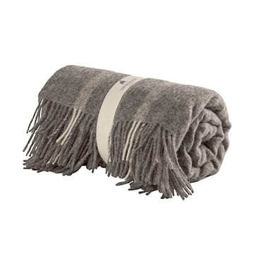 Lucy wool throw 140x240 cm - Granite - Shepherd of Sweden