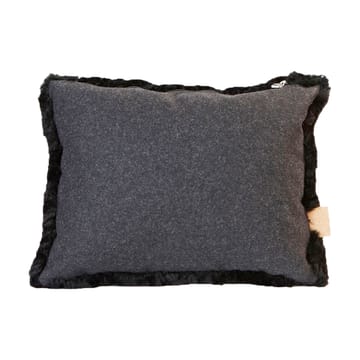 Shepherd Lina sheep skin cushion 40 x 30 cm - black - Shepherd of Sweden