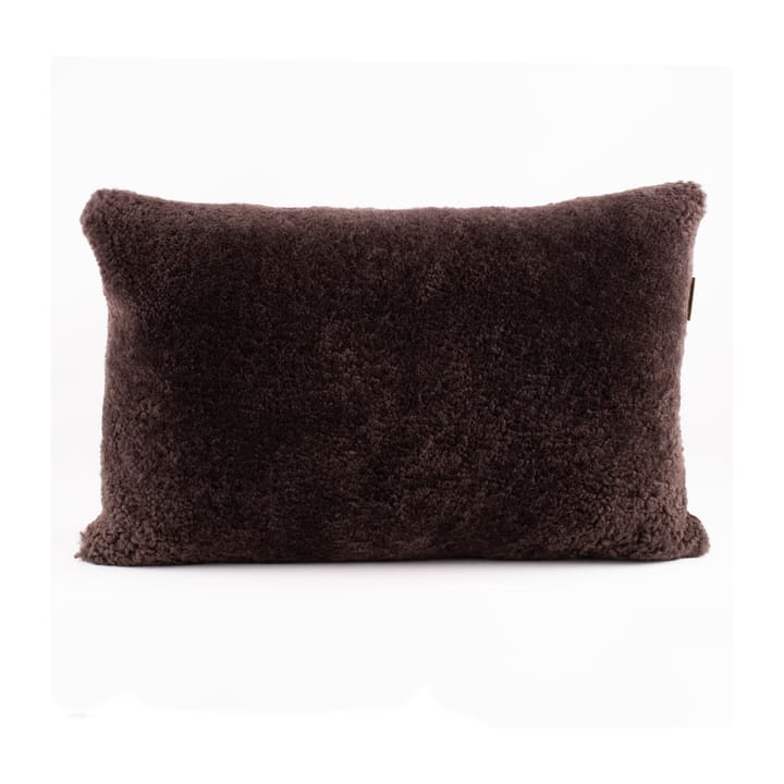 Shepherd Lina sheep skin cushion 40 x 30 cm - dark brown - Shepherd of Sweden