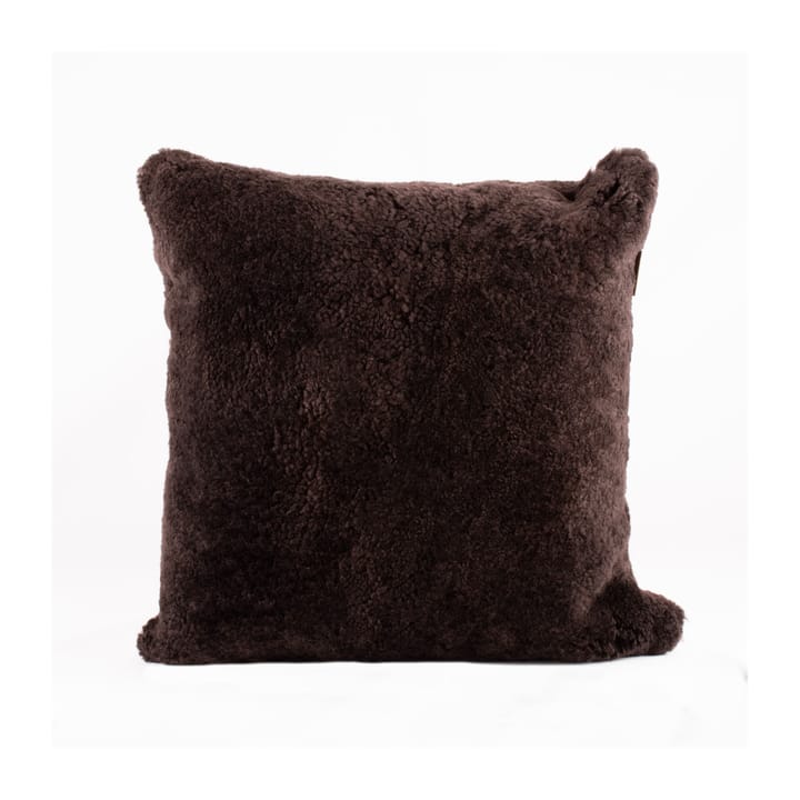 Shepherd Lina sheep skin cushion 40 x 40 cm - dark brown - Shepherd of Sweden